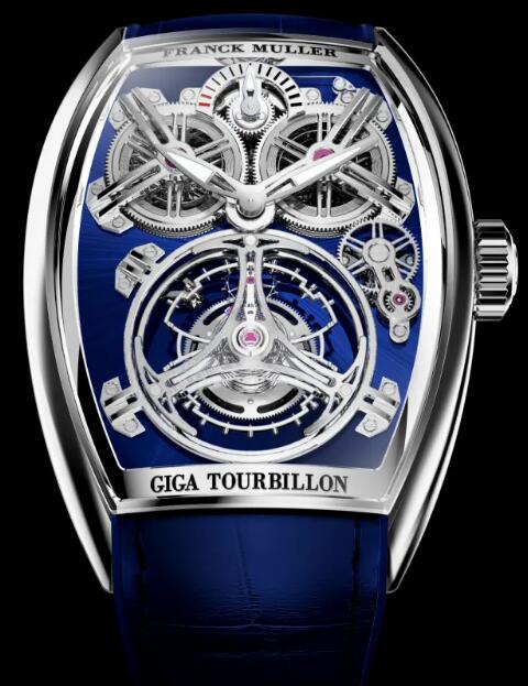 FRANCK MULLER Curvex CX Giga Tourbillon CX 38L T G PR SQT Steel Blue dial Replica Watch